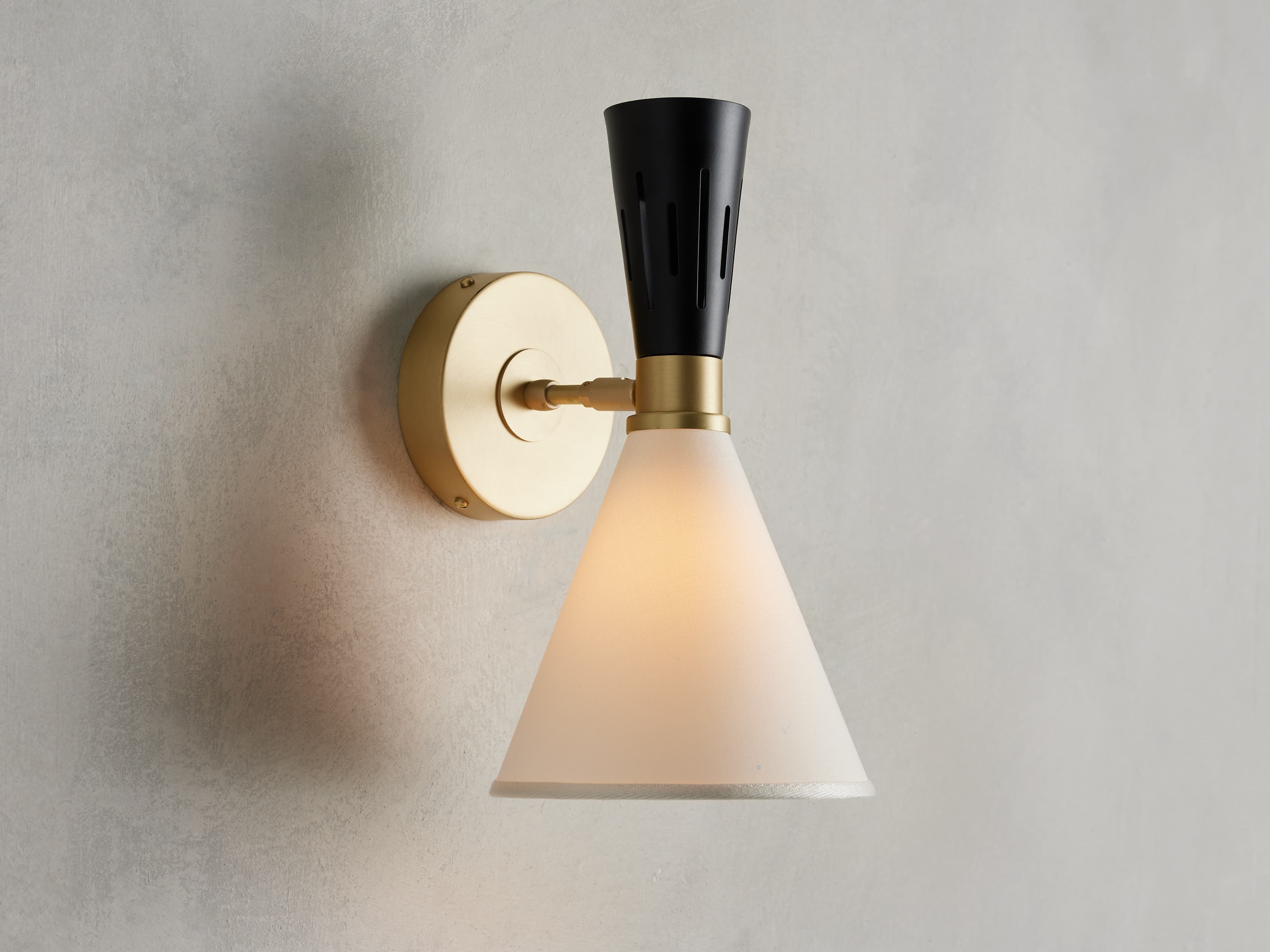 Ramsey Sconce in Fabric Brass - Image 0