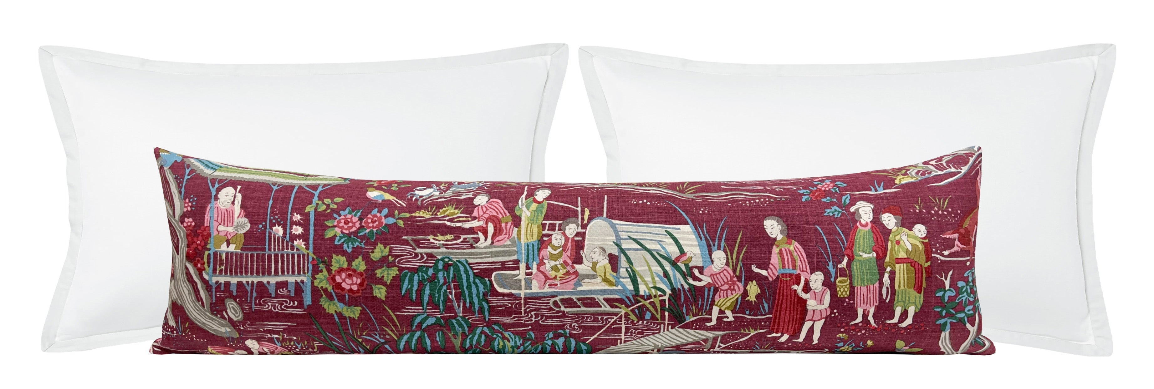 THE XL LUMBAR :: YANGTZE RIVER // AUBERGINE | SCHUMACHER - Sample 4" X 4" - Image 0