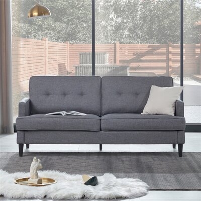 71" Modern Design Couch Soft Linen Upholstery Loveseat - Image 0