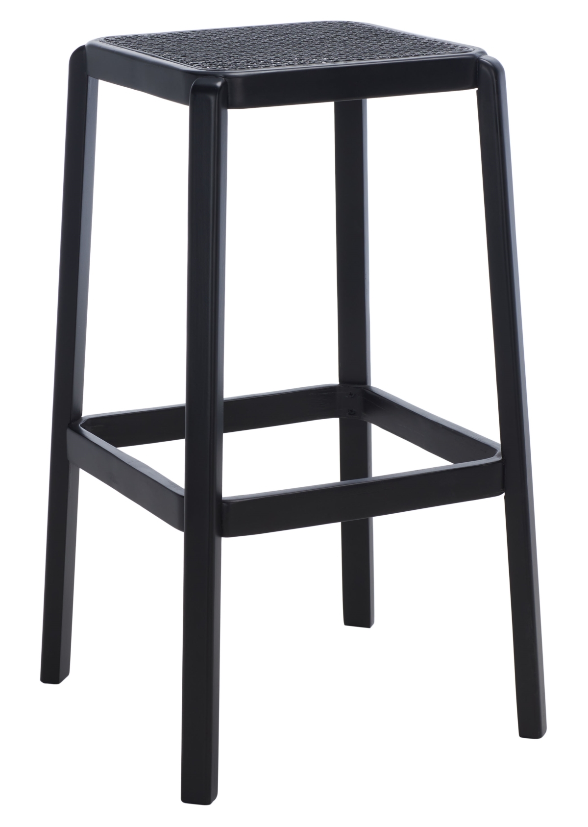 Silus Backless Cane Bar Stool - Black - Safavieh - Image 6