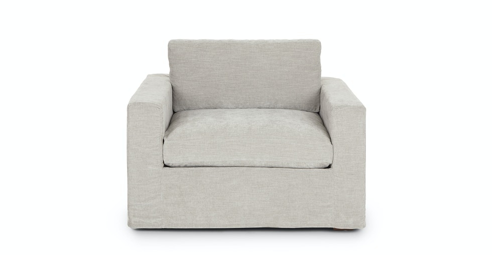 Alzey Whistle Gray Slipcover Lounge Chair - Image 0