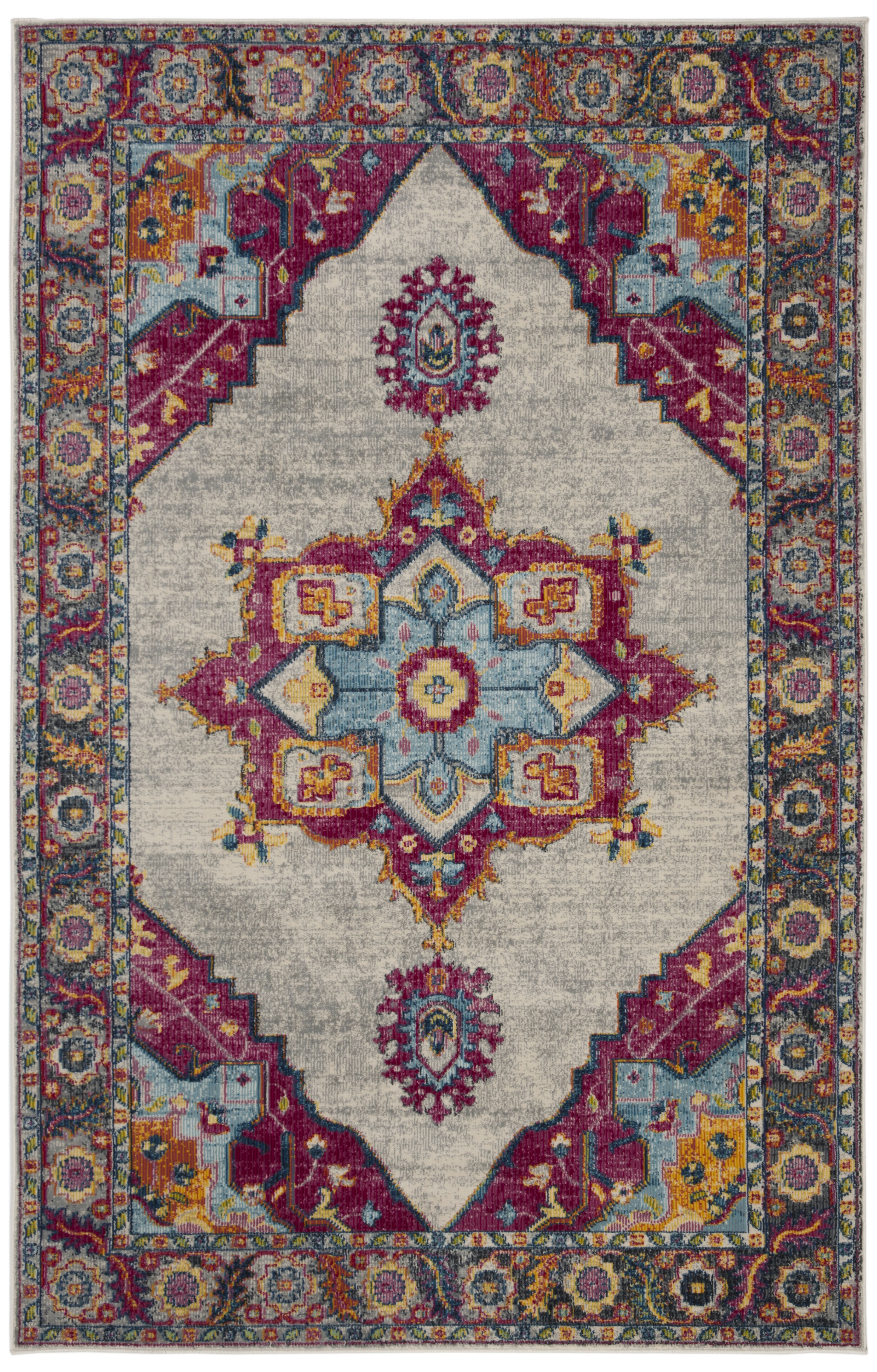 Arlo Home Woven Area Rug, MER108A, Cream/Multi,  4' X 6' - Image 0