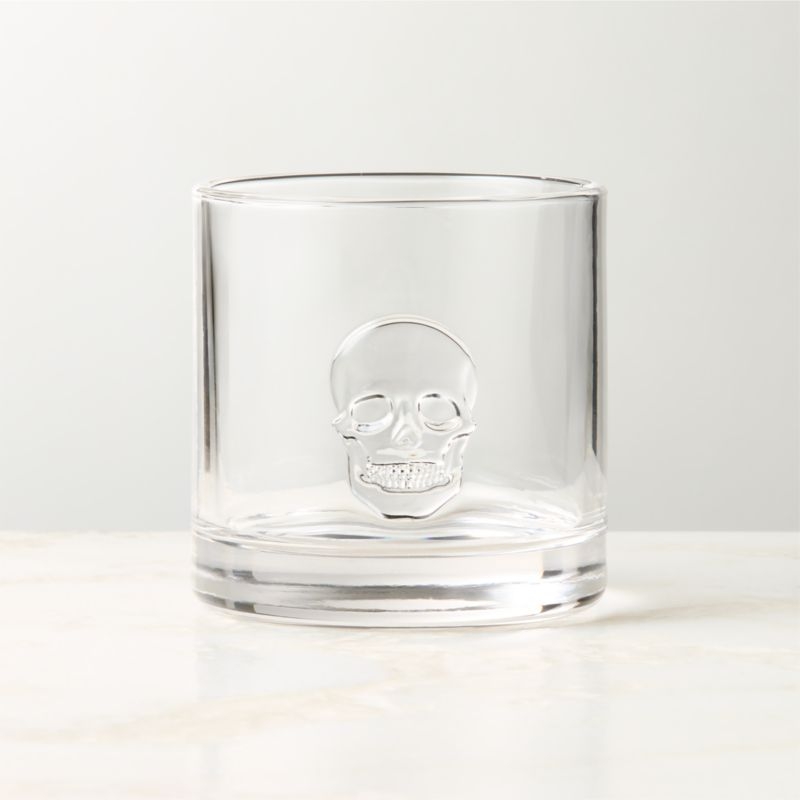 Skull Embossed Double Old-Fashioned Glass - Image 2