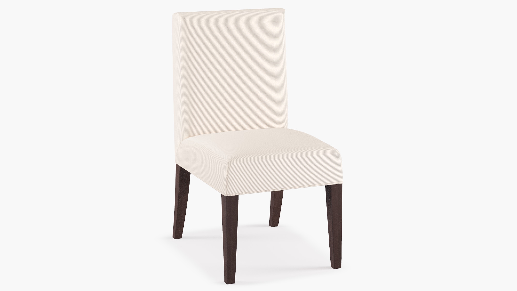 Classic Dining Chair, Natural Twill, Espresso - Image 1