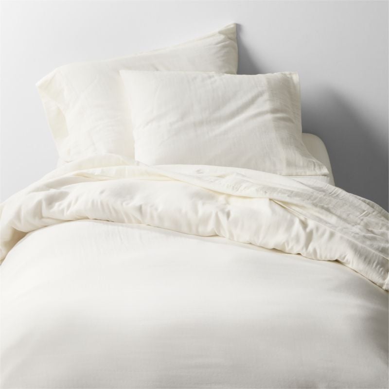 Supersoft Gauze Organic Cotton Pampas Ivory Twin XL Sheet Set - Image 3