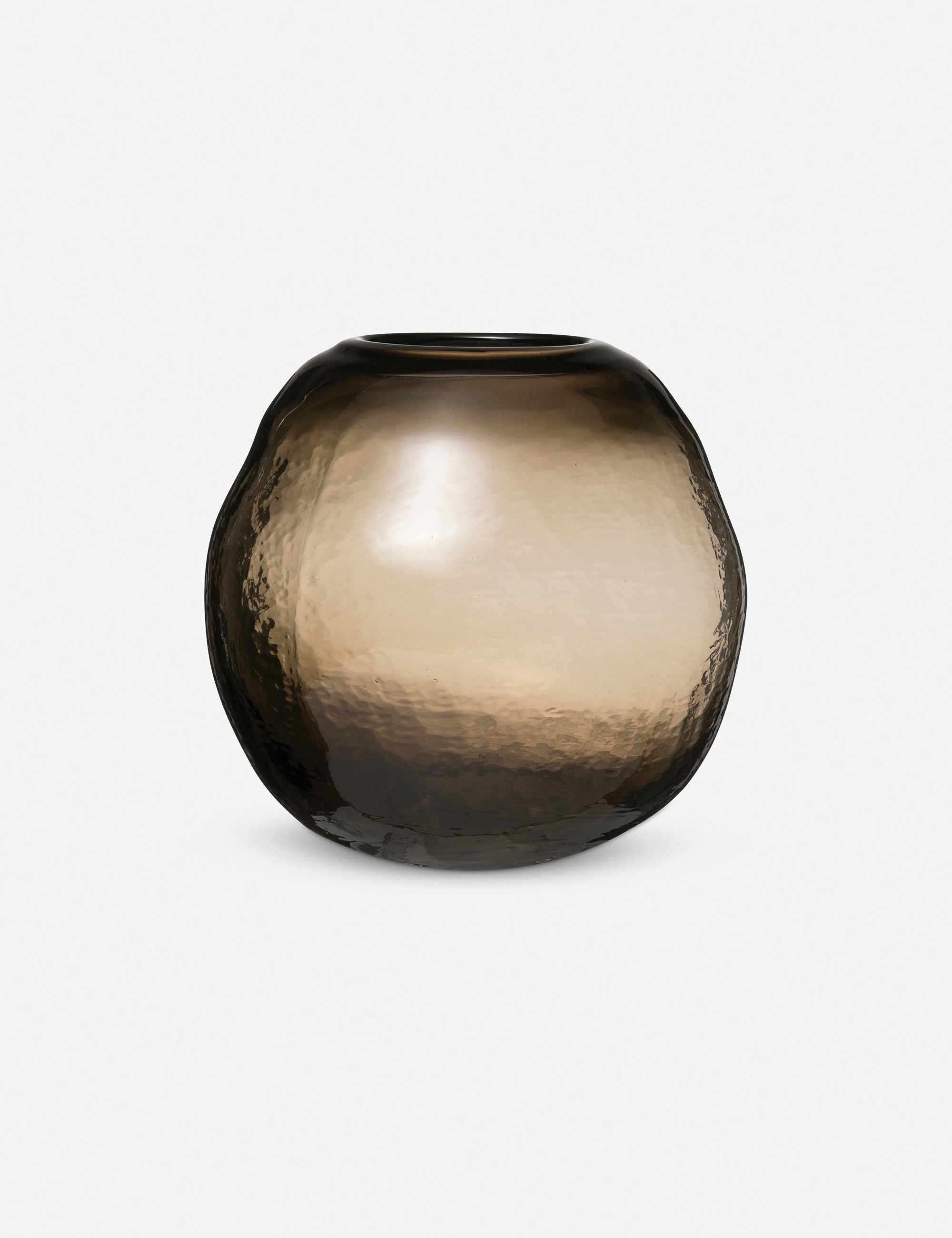 Carlise Glass Vase, Brown - Image 0