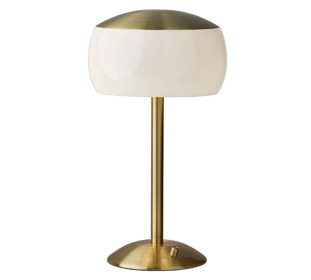 Rosella Metal Table Lamp, Antique Brass - Image 0