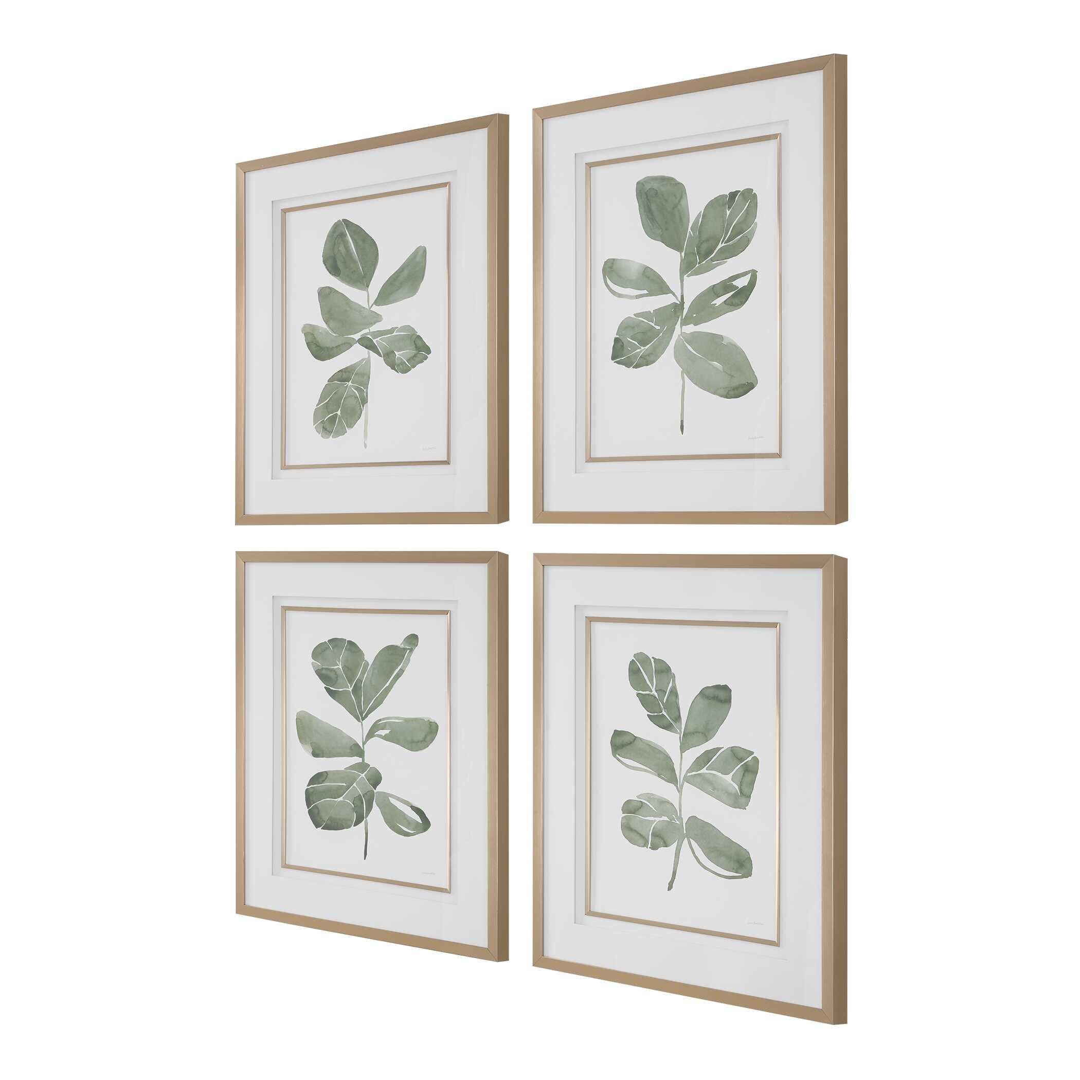 Fiddle Head Leaf Botanical Prints Set/4 - Image 3