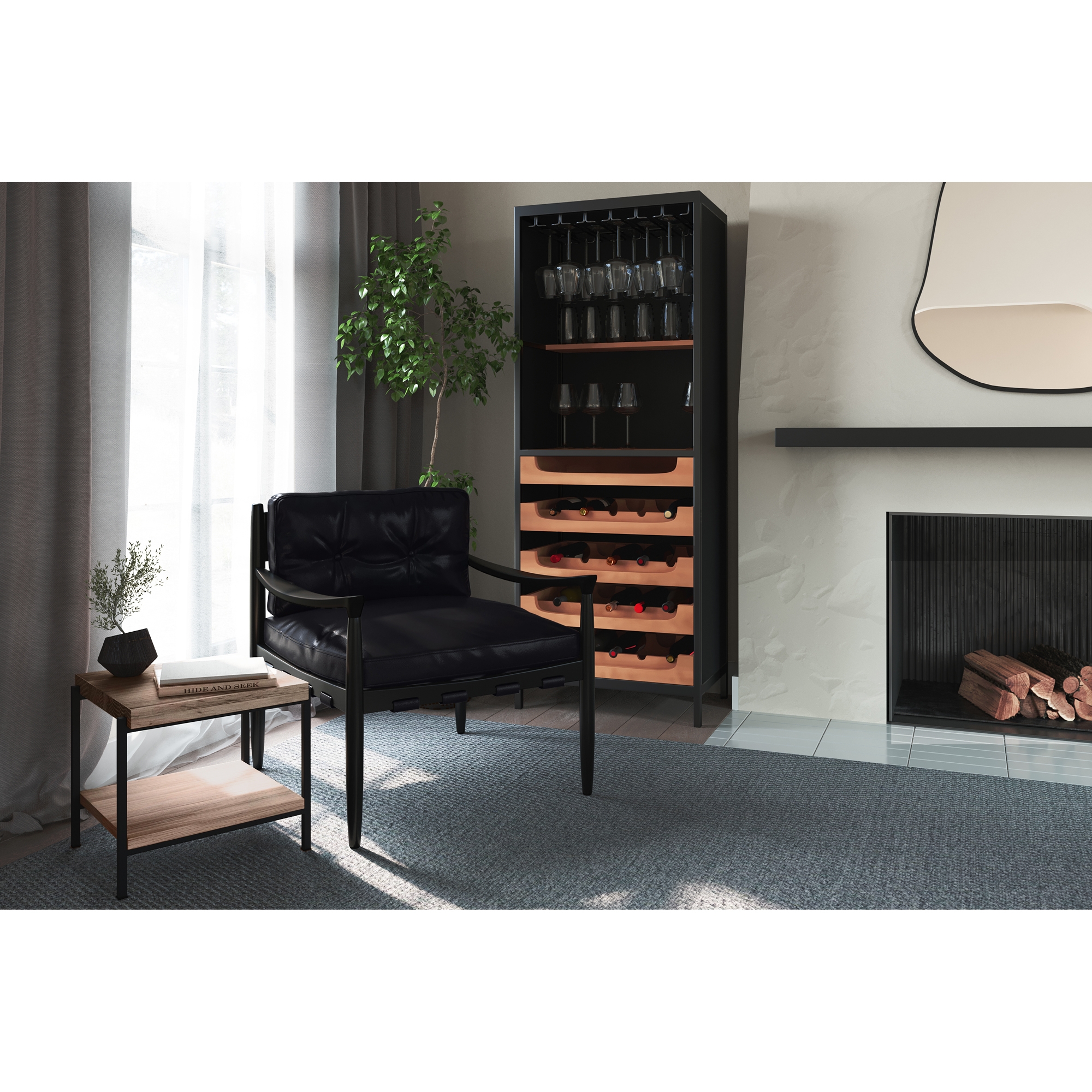 Chefs Teak Wine Bar Natural - Image 6