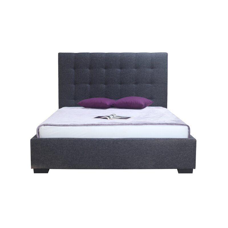 Moe's Home Collection Upholstered Storage Platform Bed Size: King, Color: Charcoal - Image 0