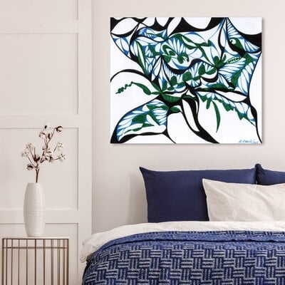 'Swirling Ferns' Wrapped Canvas Graphic Art Print on Canvas - Image 0