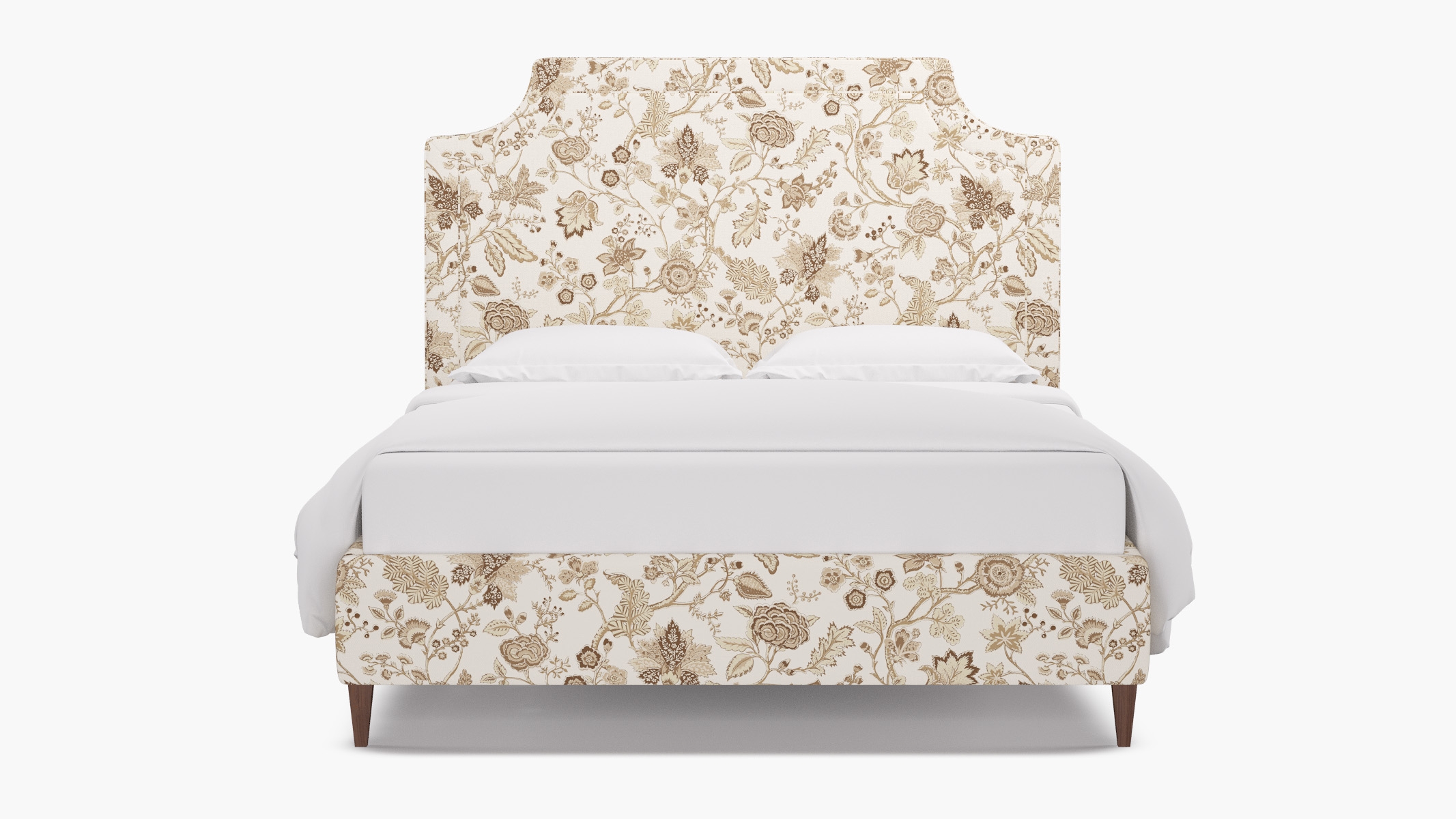 Deco Bed, Tawny La Vendee, Walnut Square Tapered Leg, Twin - Image 0