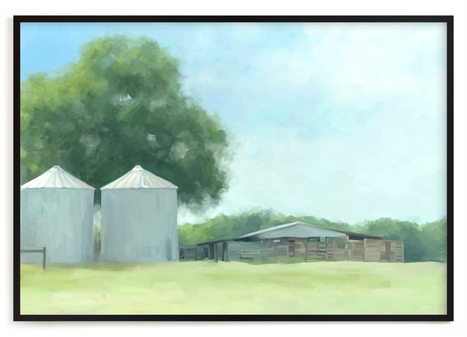 Two Silos Limited Edition Fine Art Print 2 - Image 0