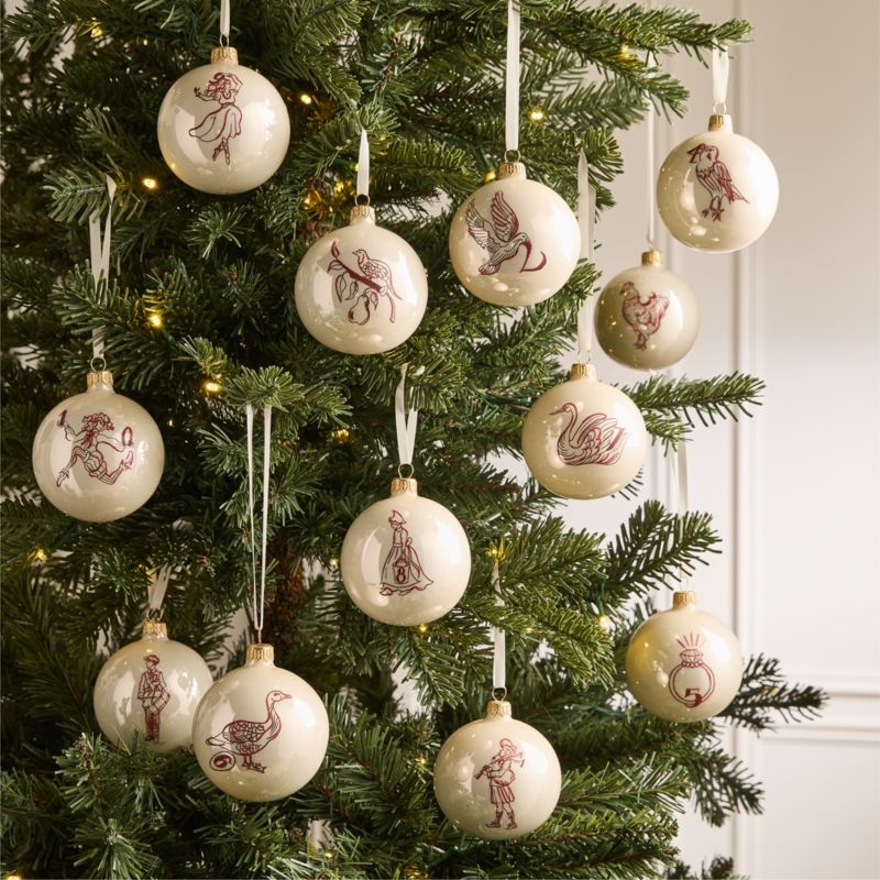 '12 Days of Christmas' Christmas Tree Ornaments Set of 12 - Image 3