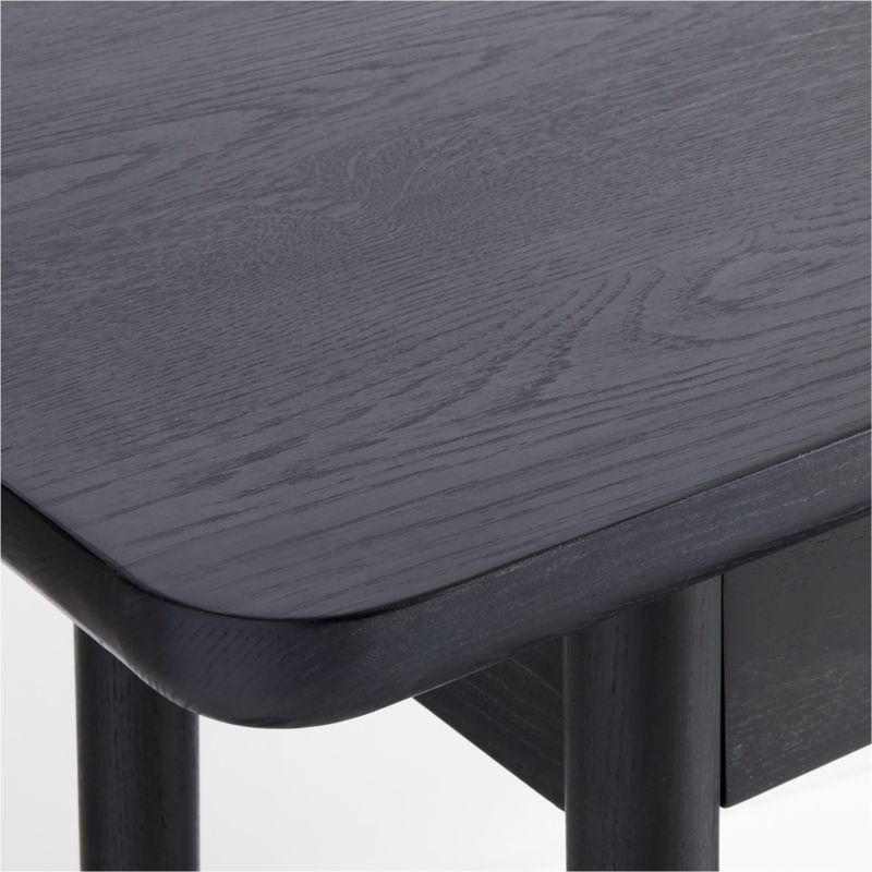 Mickell 72" Rectangular Black Wood Storage Console Table - Image 5