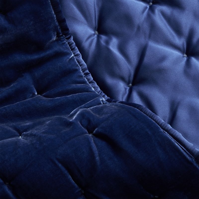 Audra Velvet Navy Euro Sham - Image 3