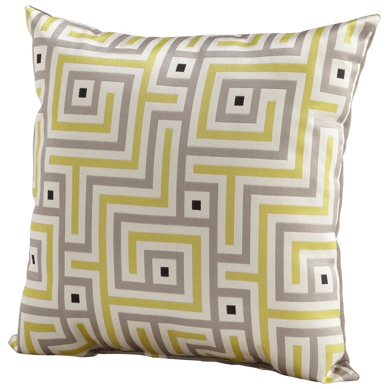 Cyan Design Maze Throw Pillow Cover and Insert - Image 0