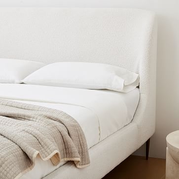 Lana Upholstered Bed, King, Yarn Dyed Linen, Weave, Alabaster - Image 1