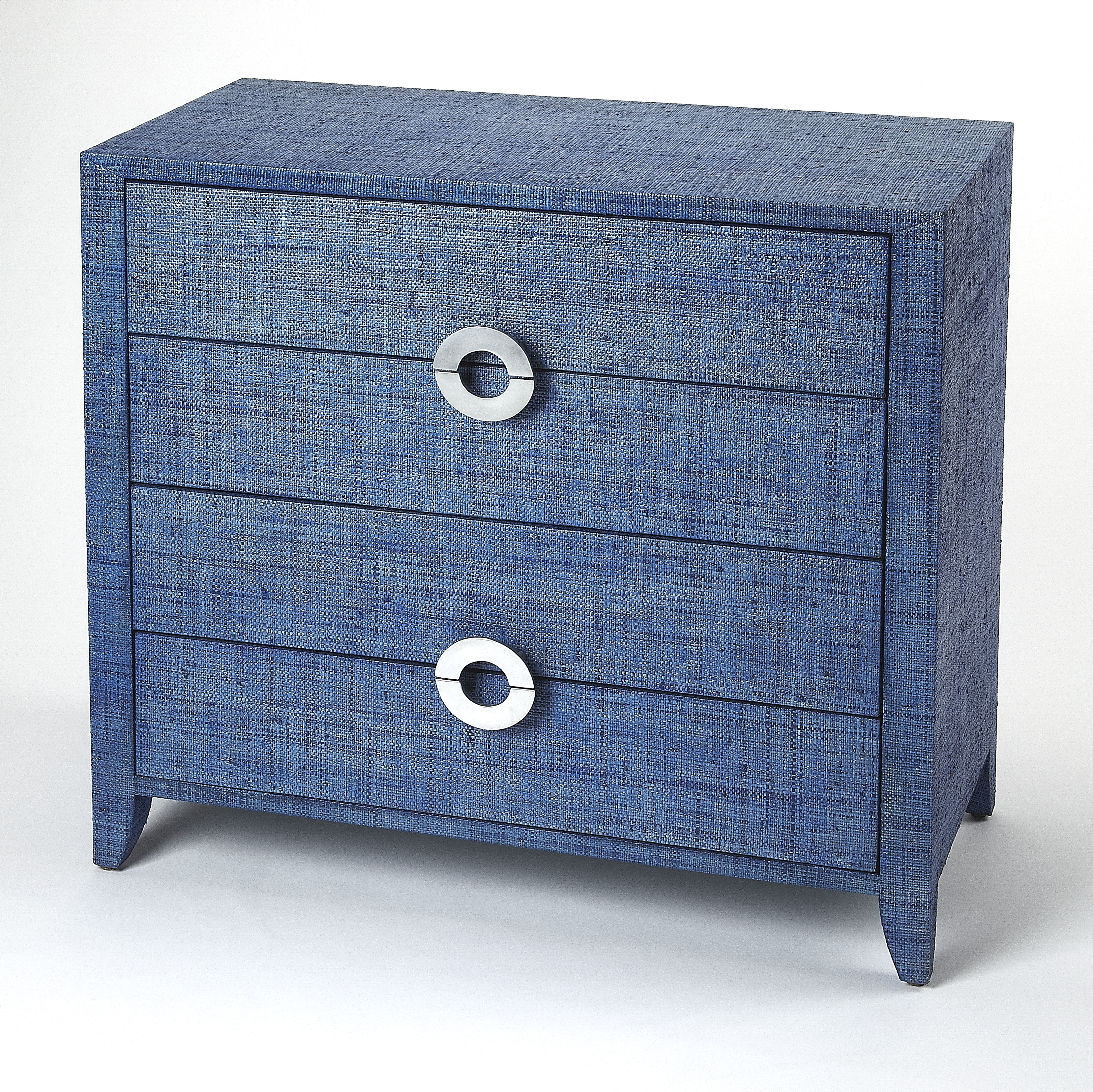 Amelle Blue Raffia Accent Chest - Image 0