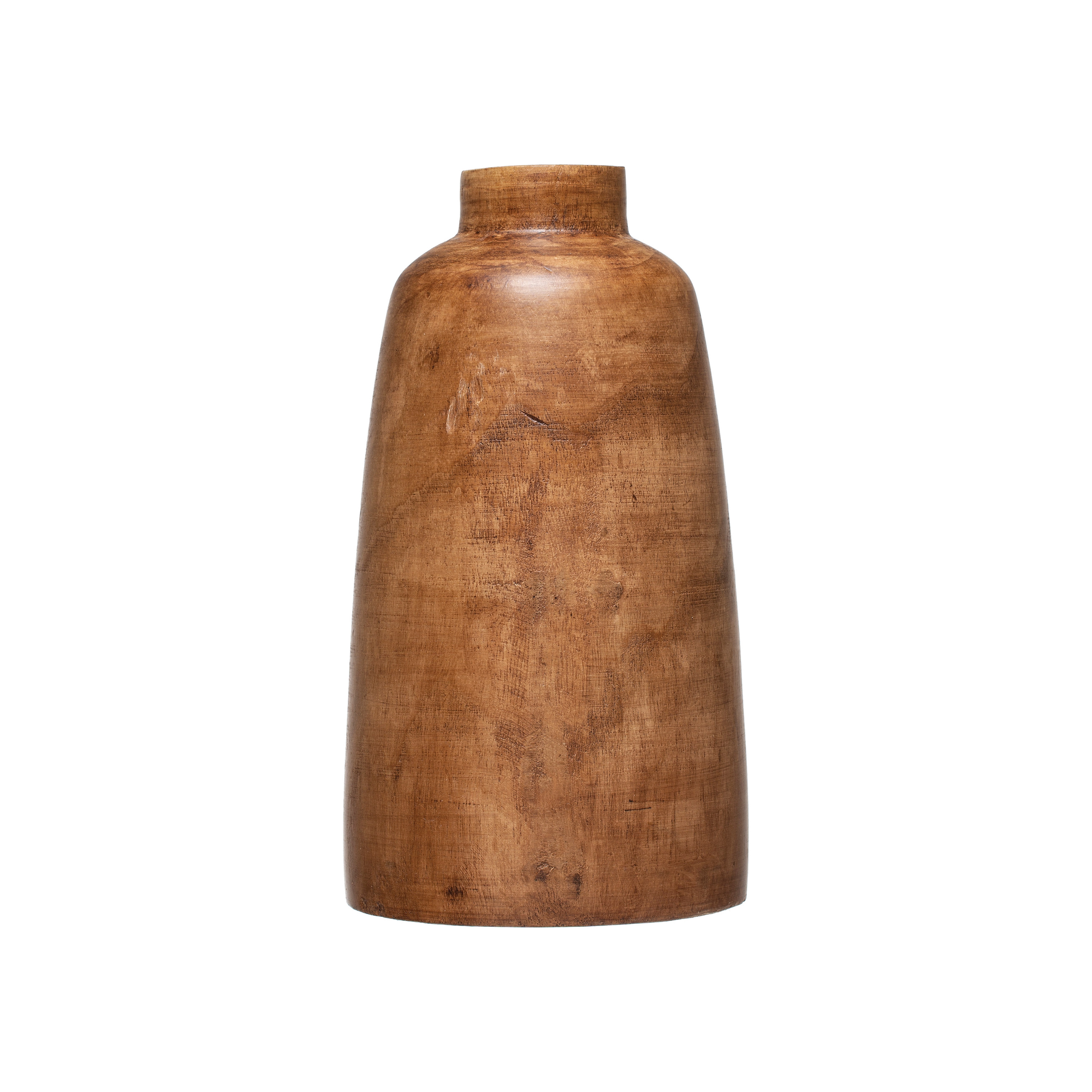 Paulownia Wood Vase, Brown - Image 0