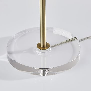 Glass Base Dome Table Lamp, Brass - Image 1
