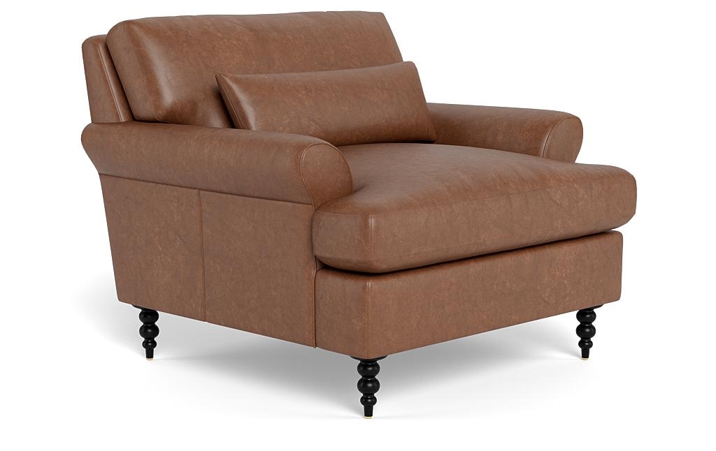 Maxwell Leather Accent Chair by Apartment Therapy - Image 1