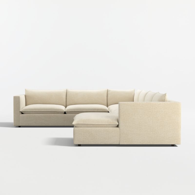 Lotus Deep Modular 4-Piece L-Shaped Sectional Sofa with Chaise Lounge - Image 1