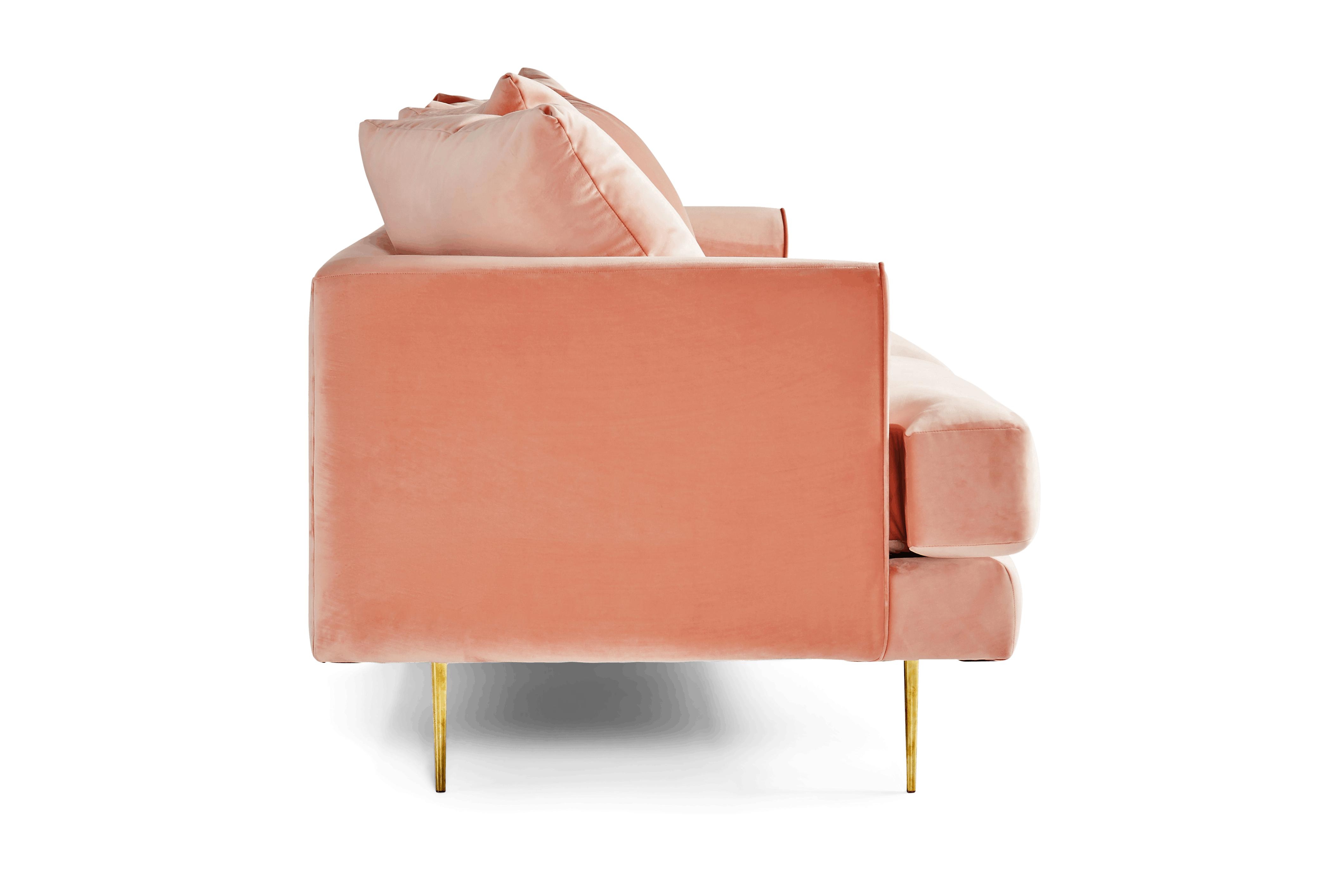 Pink Aime Mid Century Modern Sofa - Royale Blush - Image 2
