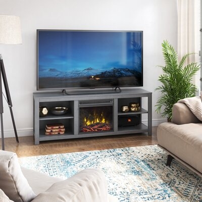 Chabalo TV Stand for TVs up to 65" with Electric Fireplace Included - Image 0