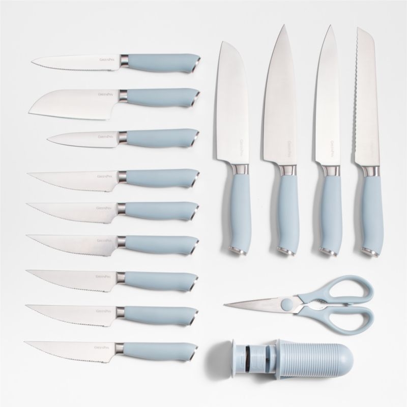 GreenPan ™ Blue Haze Ultimate 16-Piece Titanium Knife Block Set - Image 6