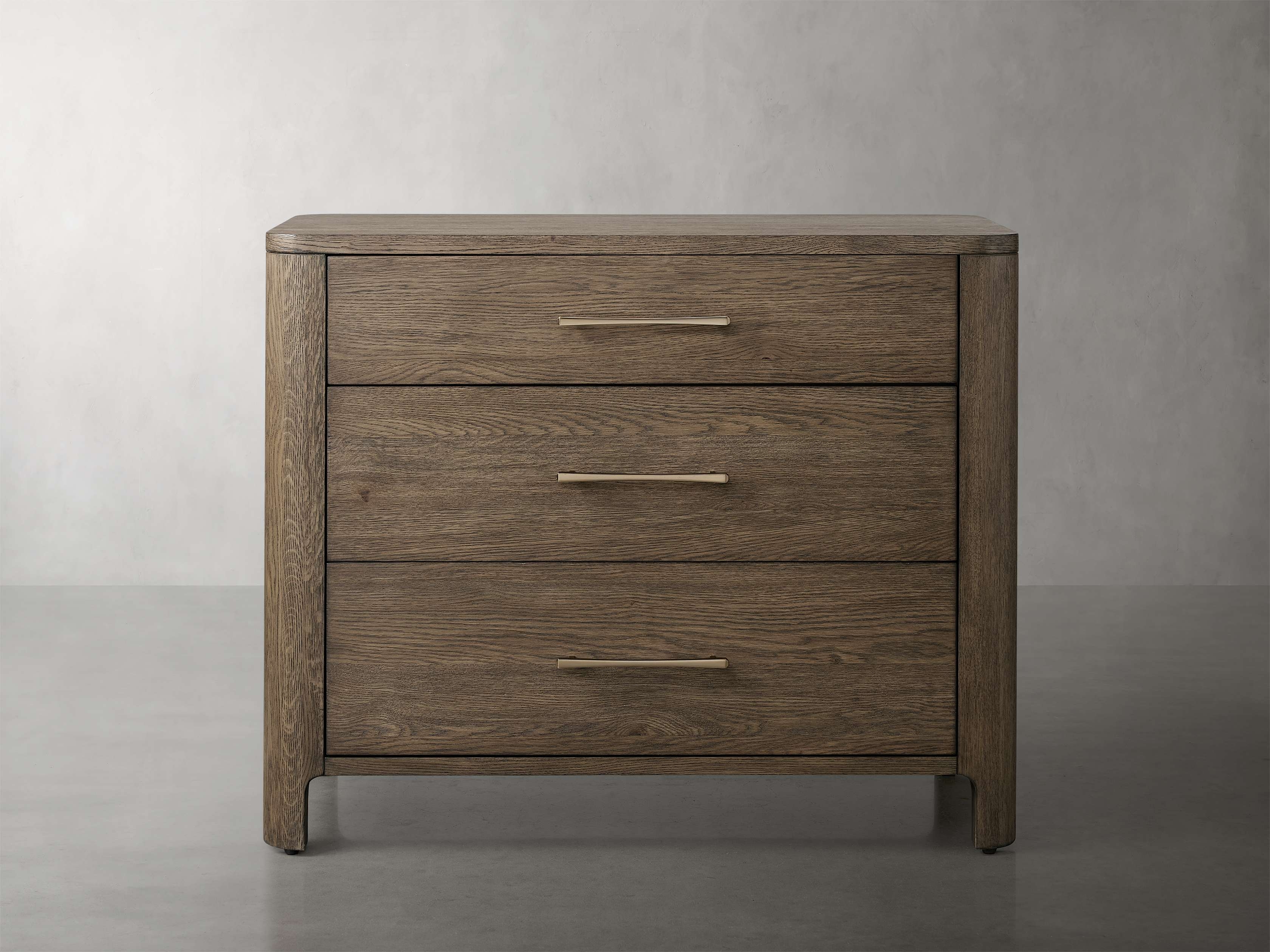 Calista Three-Drawer Chest in Wood Brown  Cocoa - Image 0