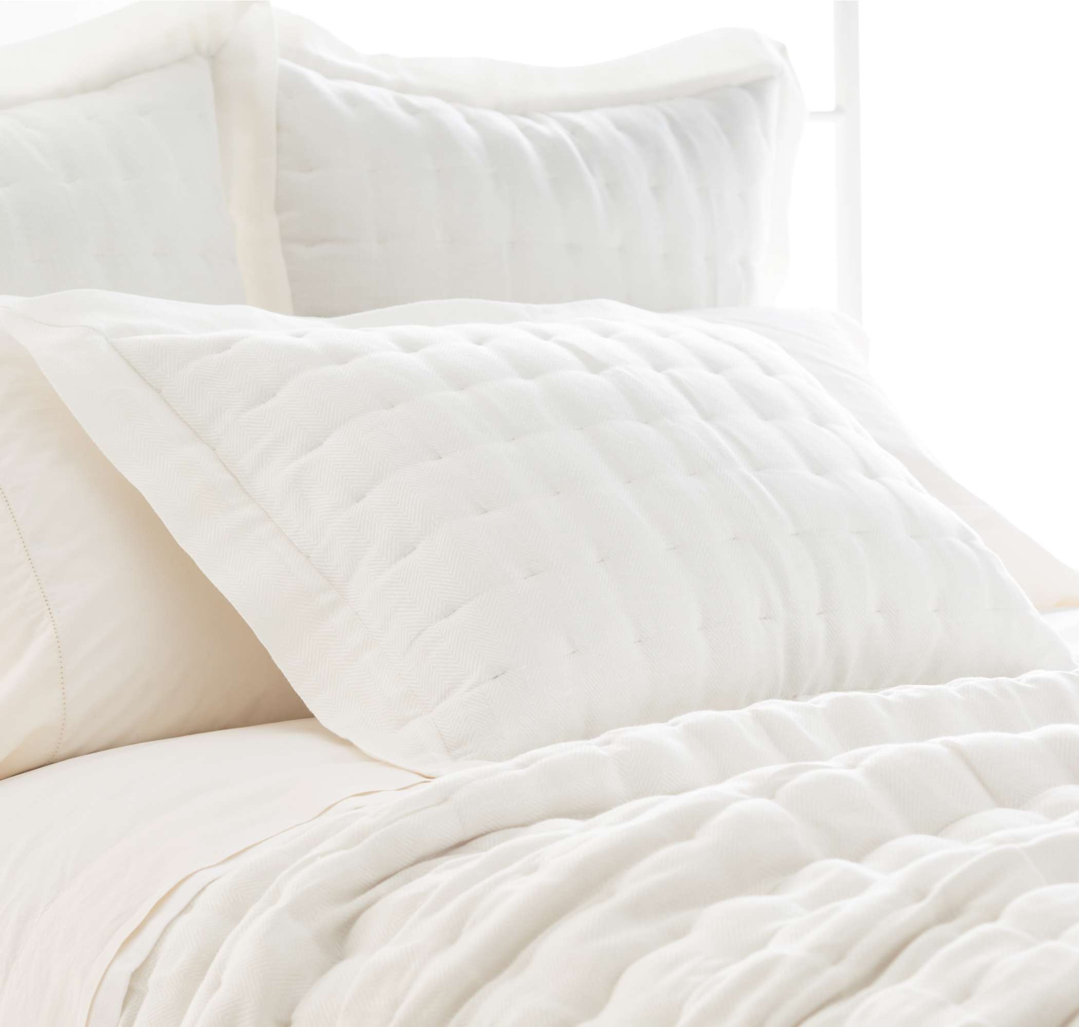 Brussels Ivory Quilted Sham - Image 0