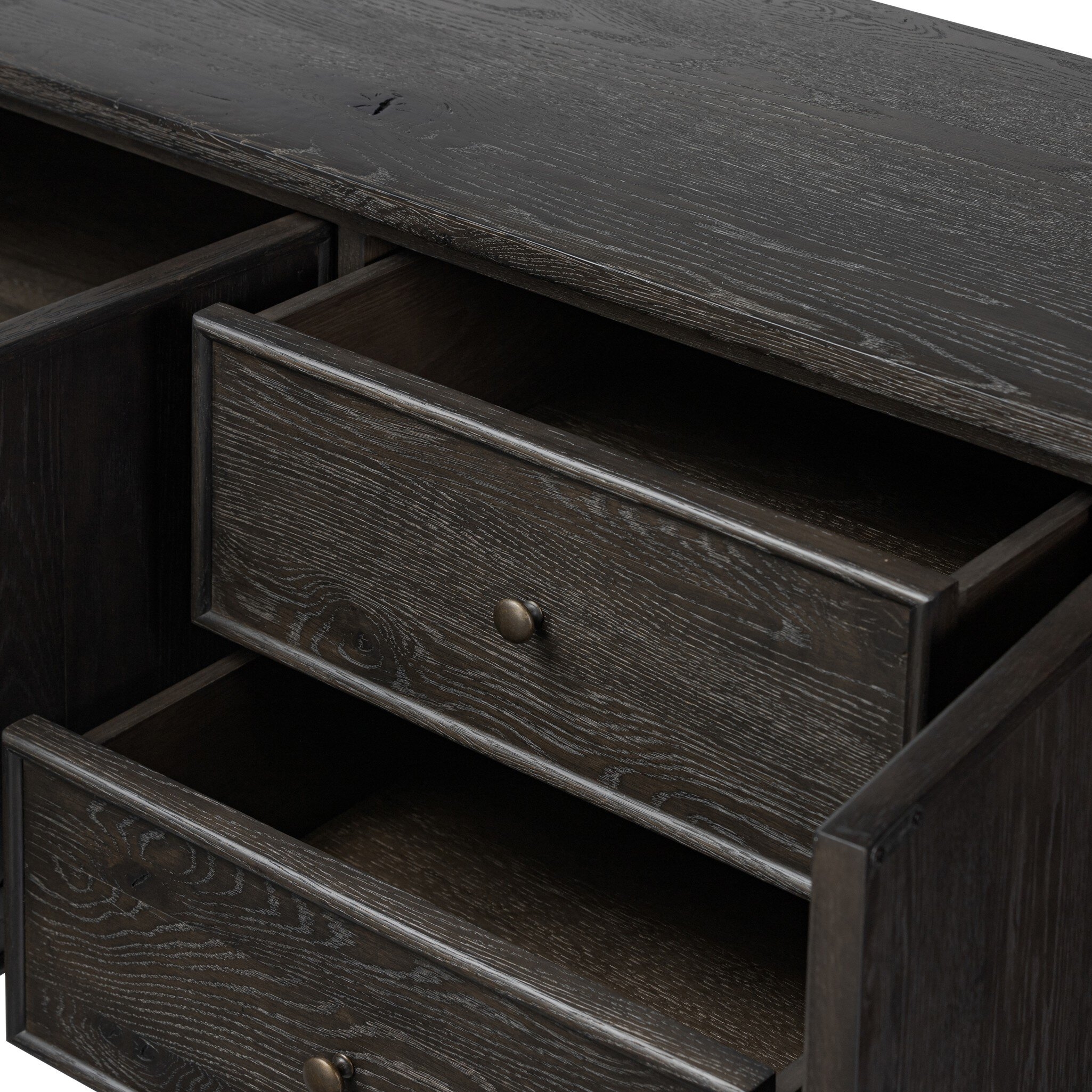 Bari Sideboard - Cracked Smoked Black Veneer by Amber Lewis x Four Hands - Image 9