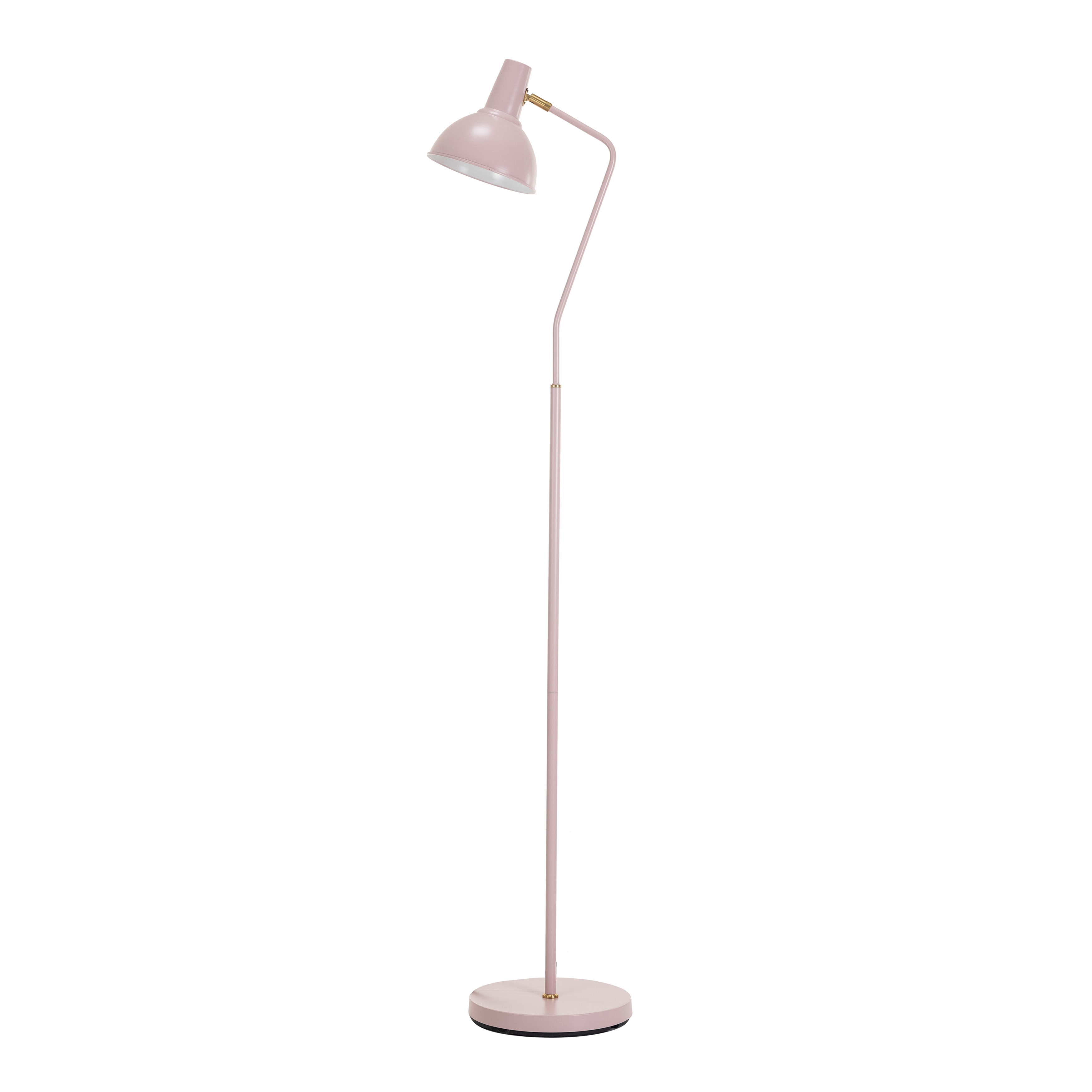 Round Metal Floor Lamp with Inline Switch, Pink - Image 0