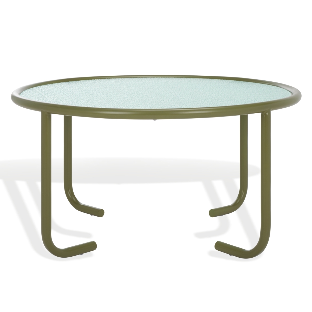 Zuzana Glass Top Coffee Table - Olive Green / Clear - Image 0