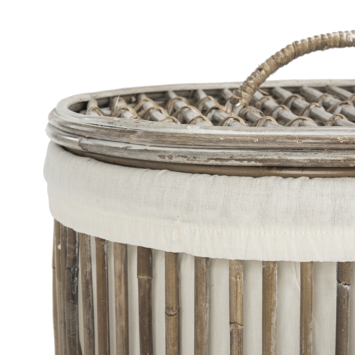 Libby Laundry Basket, Set Of 2 - White / White Washed - Safavieh - Image 2