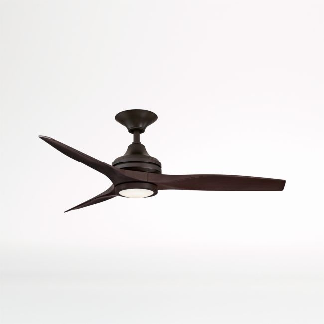 Fanimation Spitfire 48 Dark Bronze/Walnut Indoor/Outdoor Ceiling Fan with LED Light - Image 0