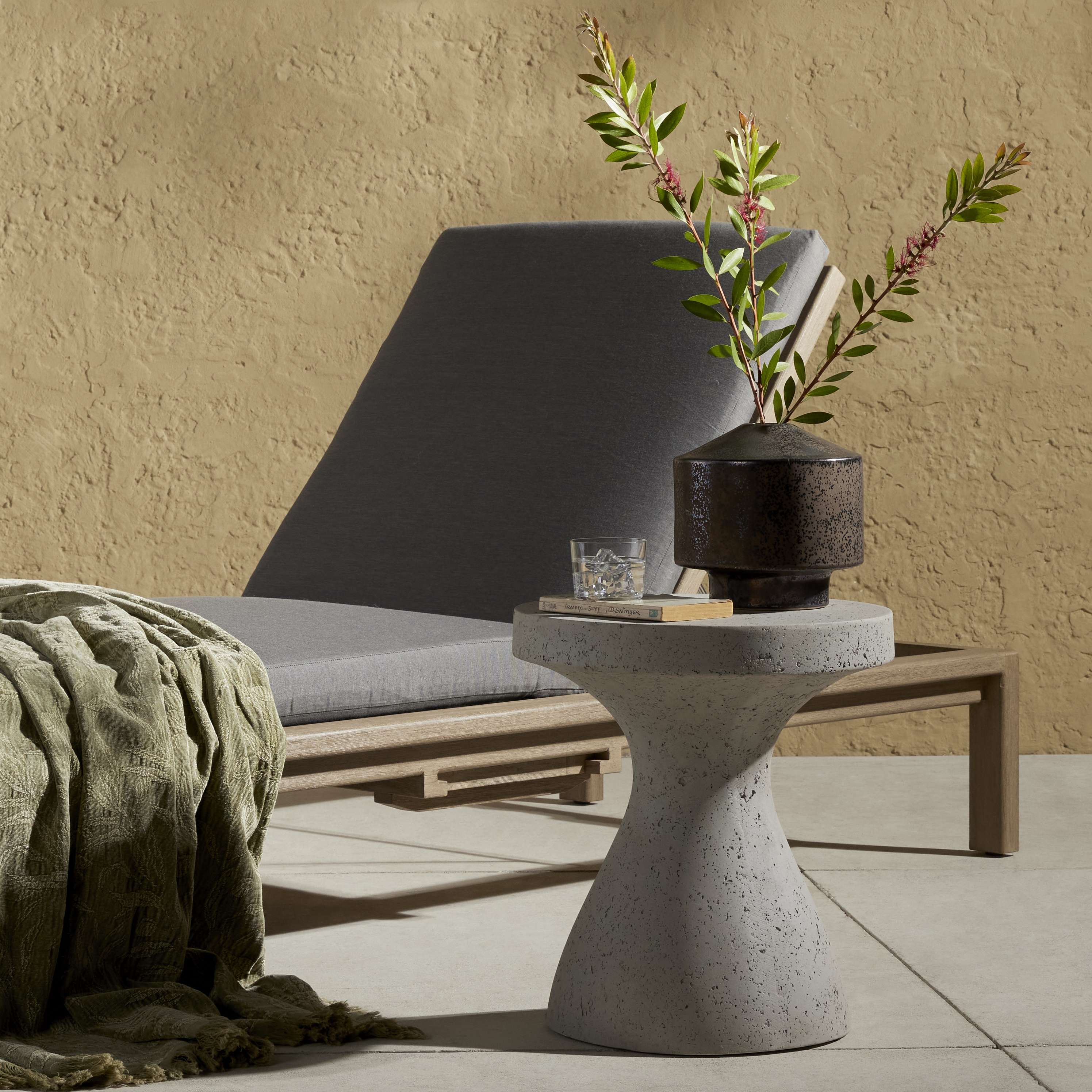 Koda Outdoor End Table-Textured Grey - Image 6