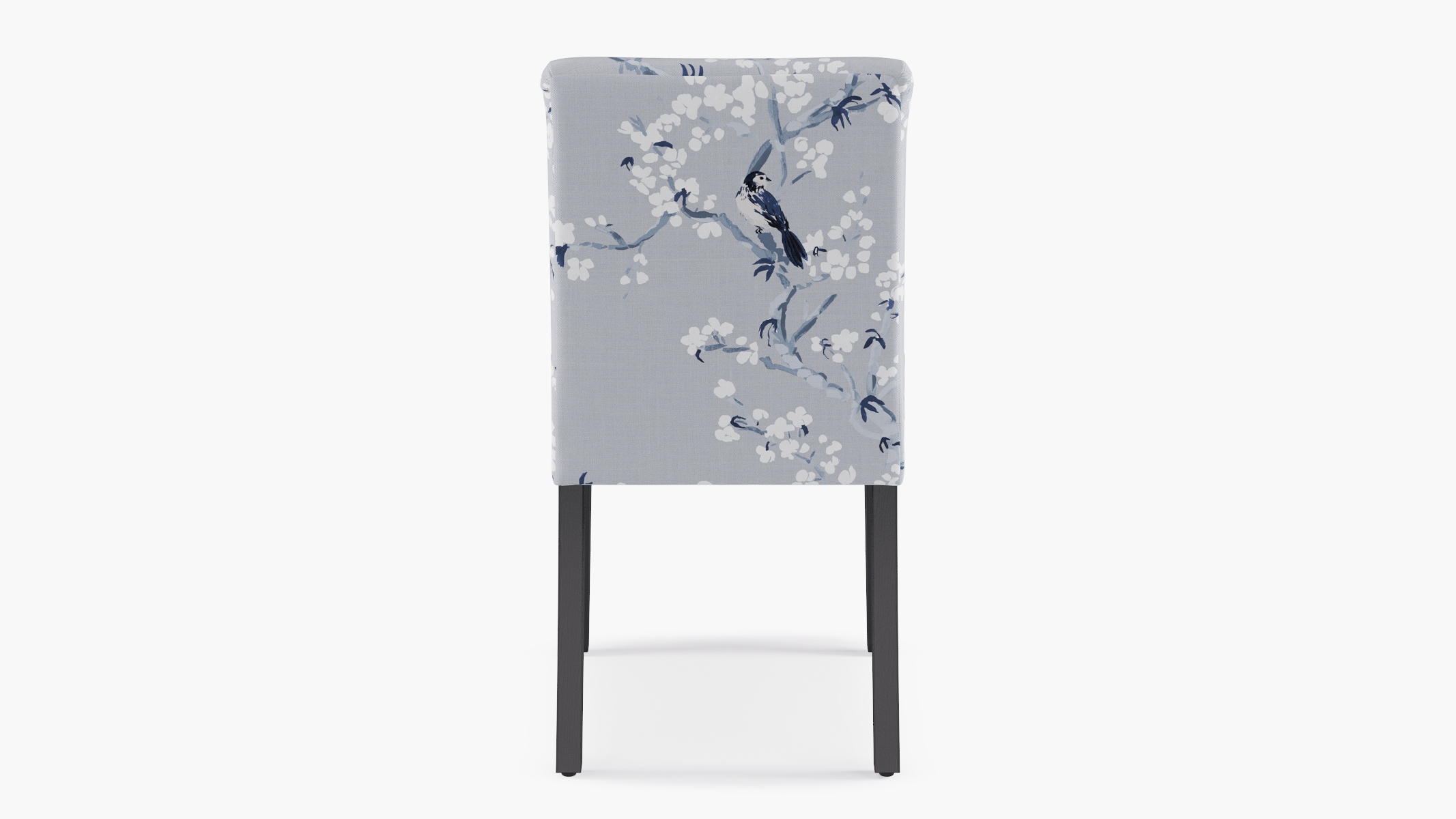 Classic Dining Chair, Blue Cherry Blossom, Black - Image 3
