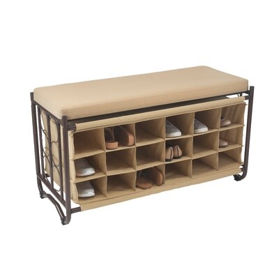 Zonia Metal Shoe Storage Bench - Image 0