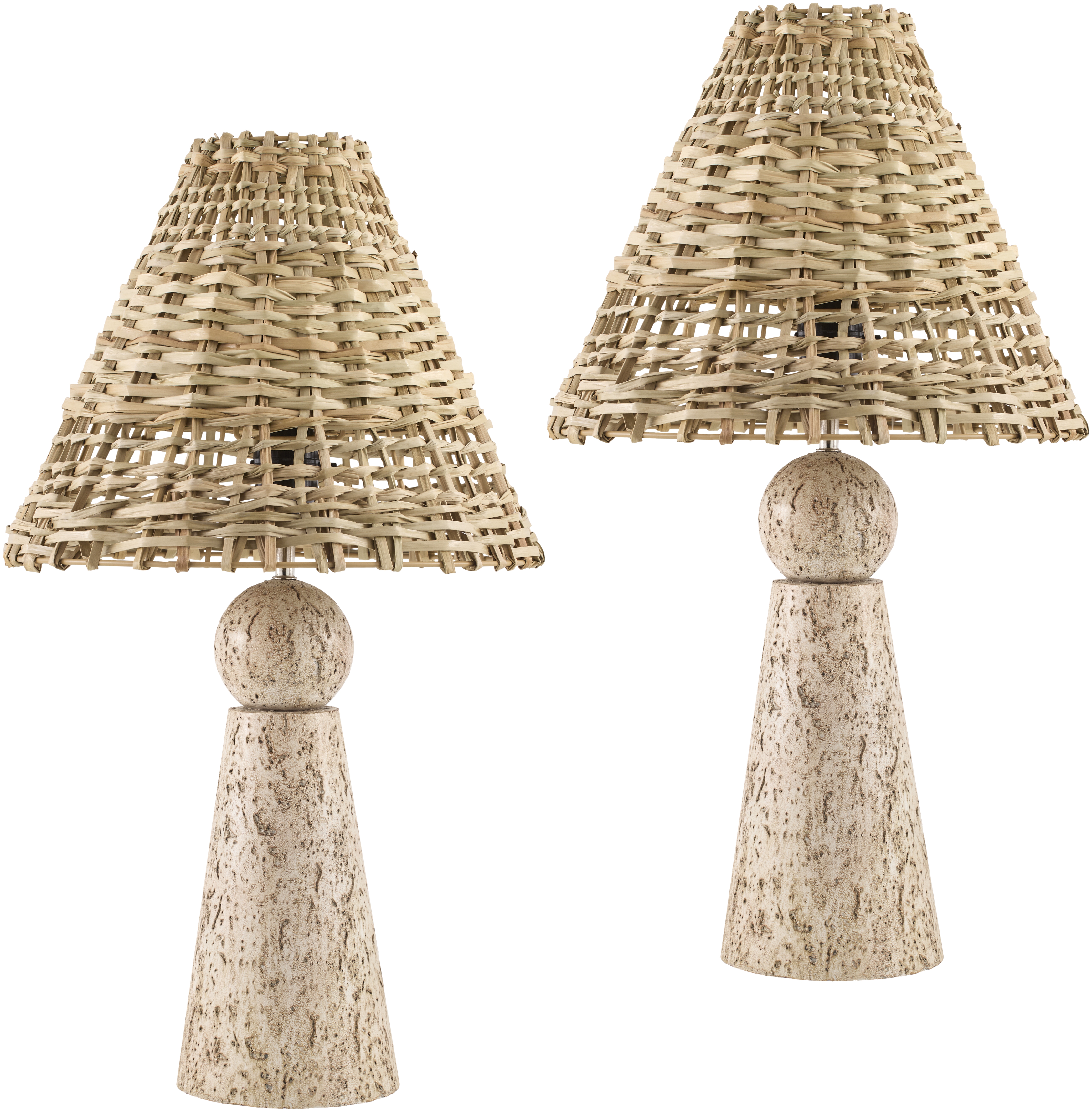 Teslin  Stone Washed 22"H x 12"W x 12"D Accent Table Lamp - Image 0