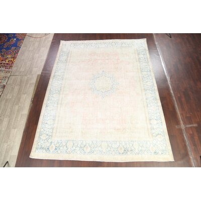 Muted Distressed Kerman Persian Design Area Rug Hand-Knotted 10X13 - Image 0