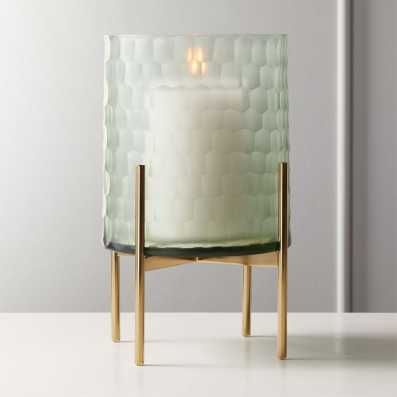 Mena Glass and Brass Hurricane - Image 1