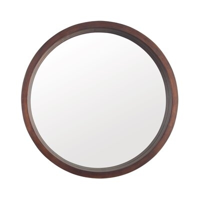 Round Wood Accent Mirror - Image 0