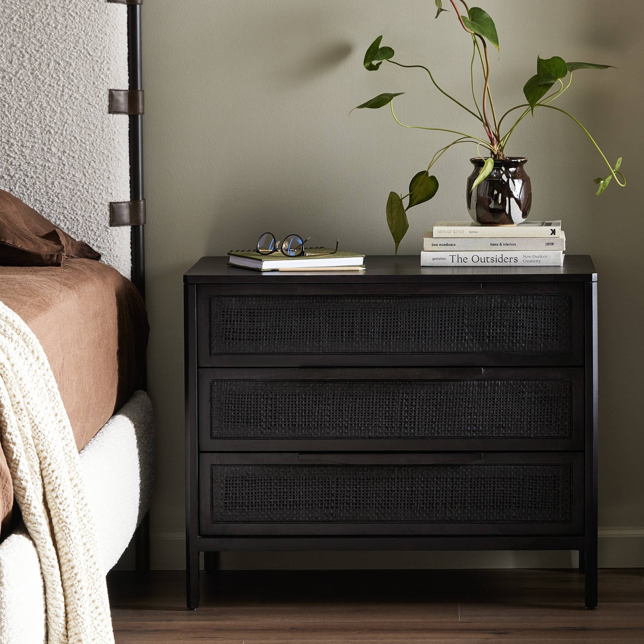 Sydney Large Nightstand - Black Wash - Image 1