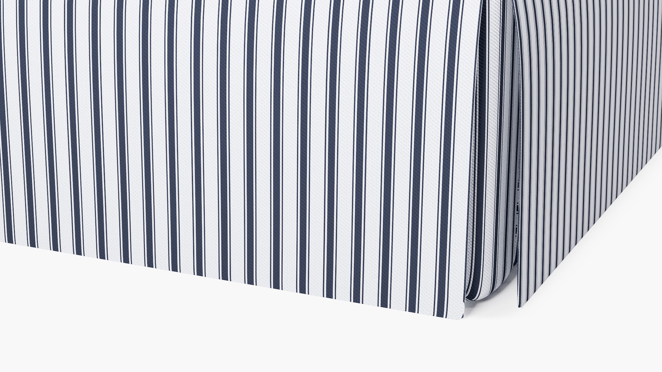 Skirted Track Arm Sofa, Navy Classic Ticking Stripe, Extra Deep (43") - Image 6