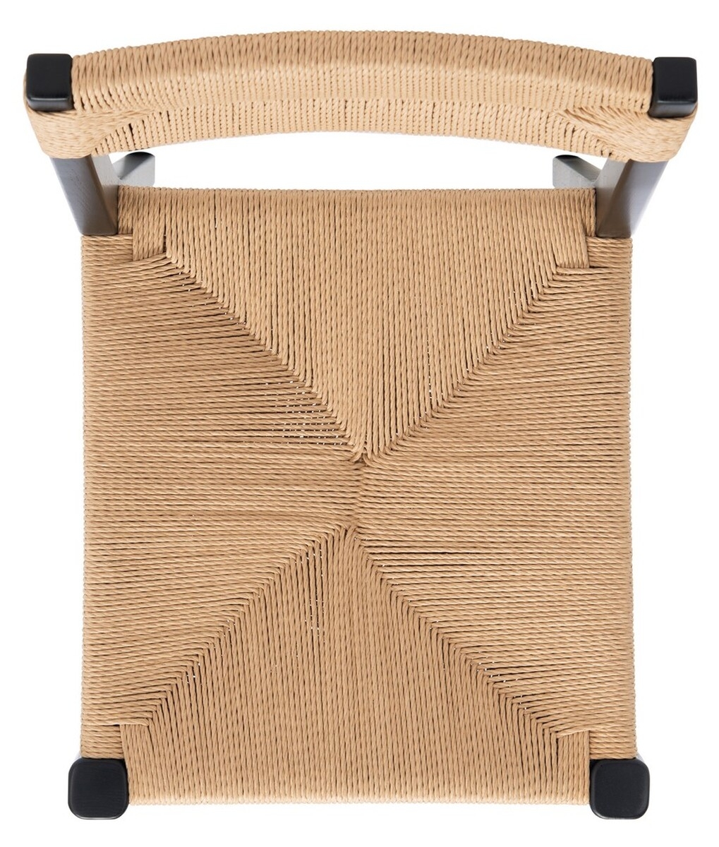 Cody Rattan Dining Chair - Black/Natural - Image 4