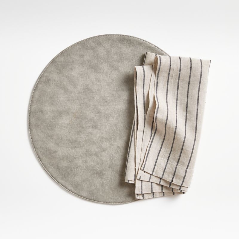 Maxwell Round Grey Easy-Clean Placemat - Image 3