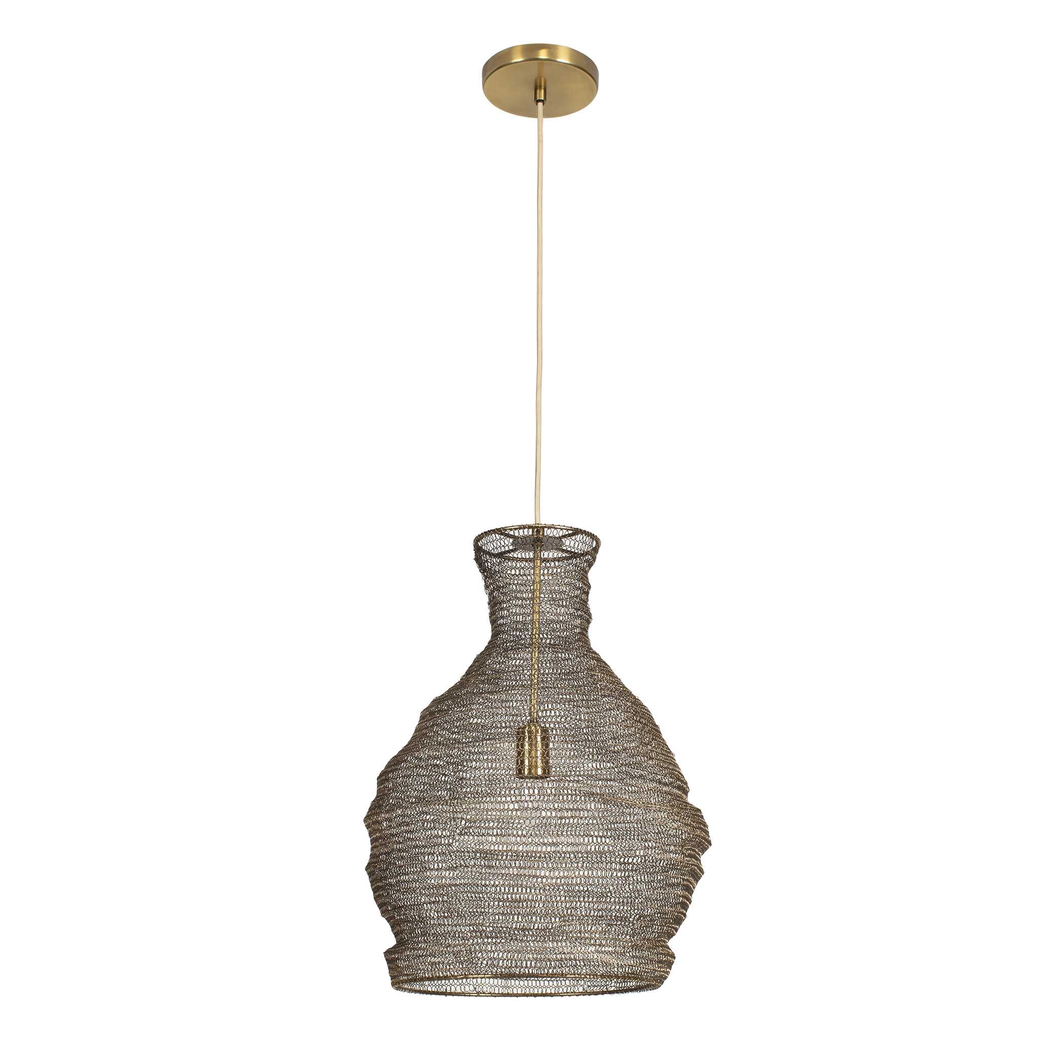 Murmur Woven Brass 1 Light Pendant - Image 7