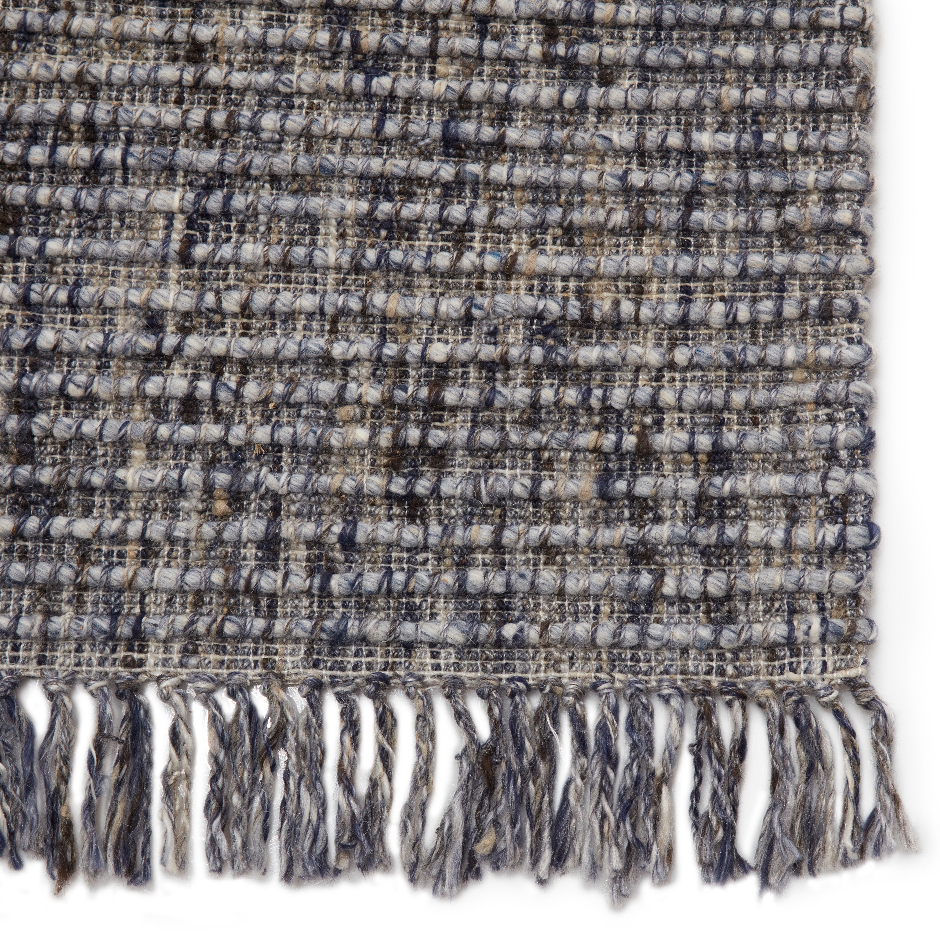 Caraway Handwoven Solid Blue/ Gray Area Rug (5'X8') - Image 3